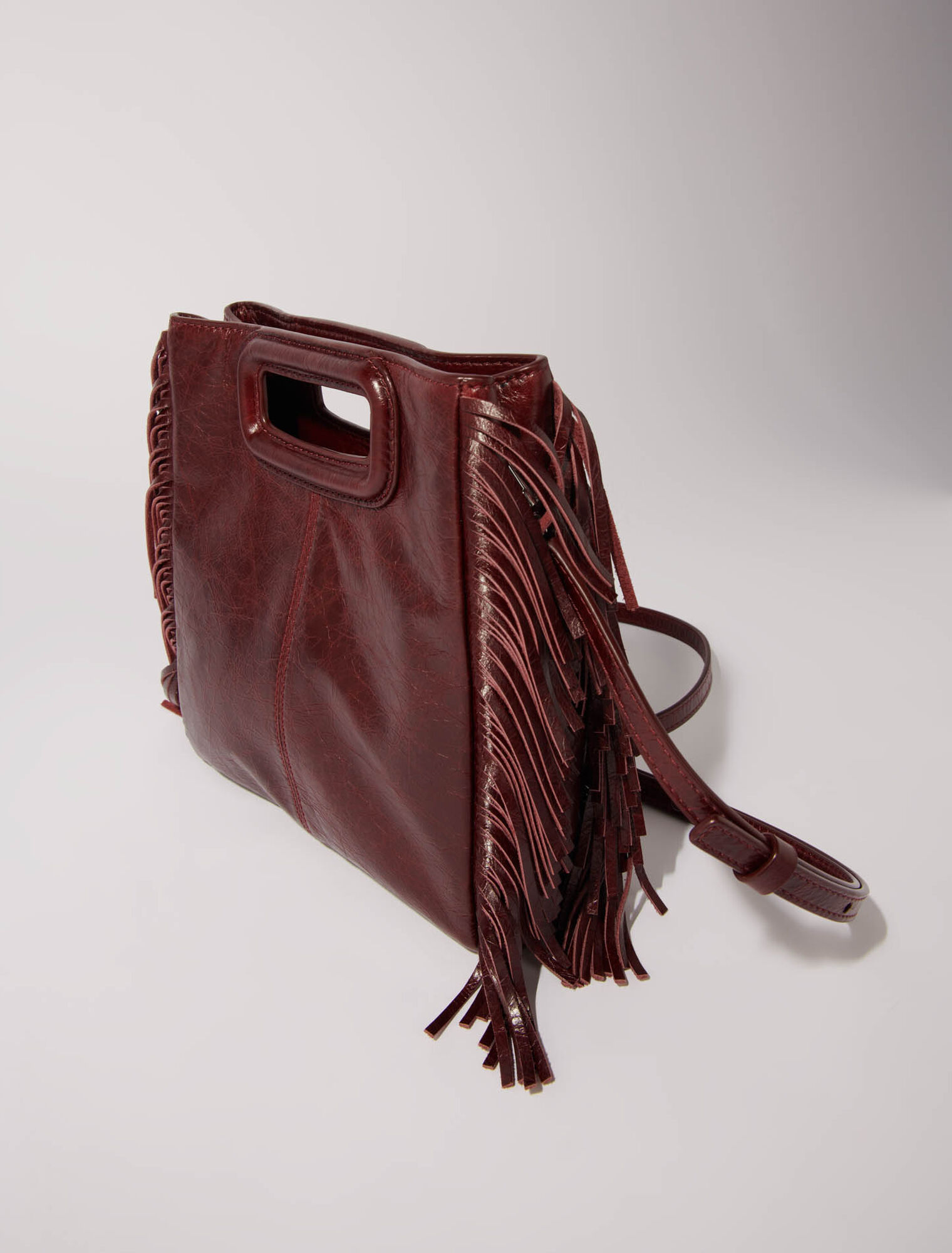 Tasche M aus Craqulé-Leder