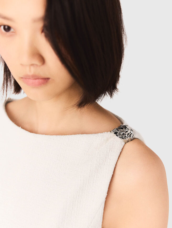 Kurzes ausgestelltes Tweedkleid