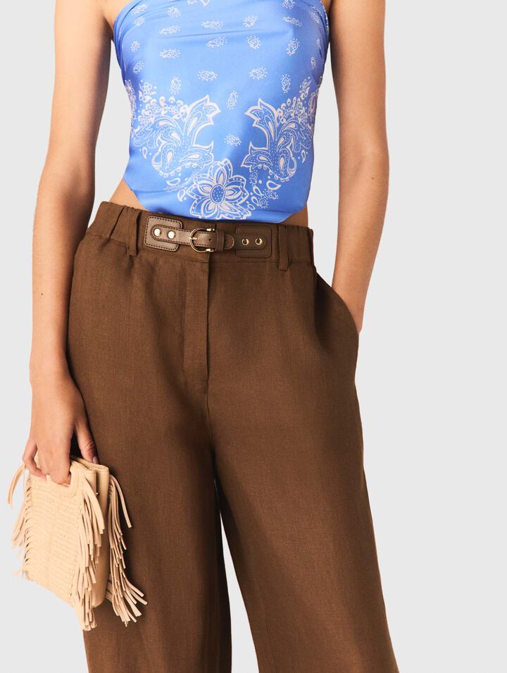 Hose aus Leinenmischung