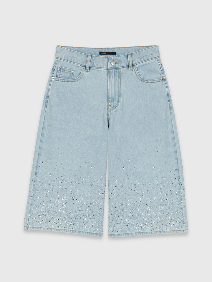 Bermudashorts mit Strass