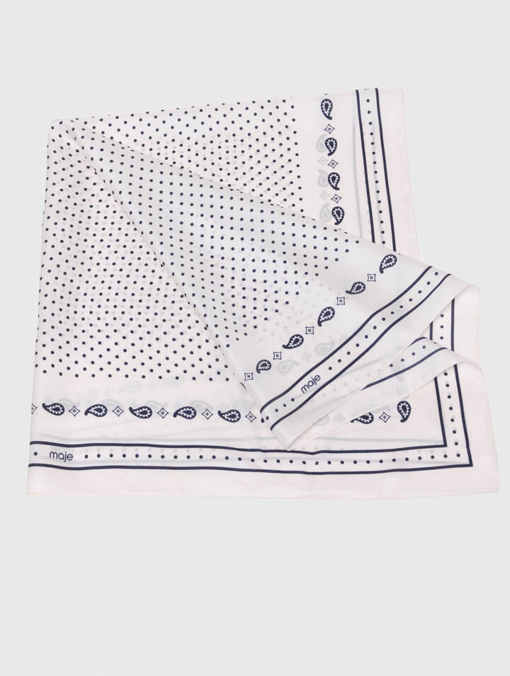 Bedrucktes Seidentuch 90x90