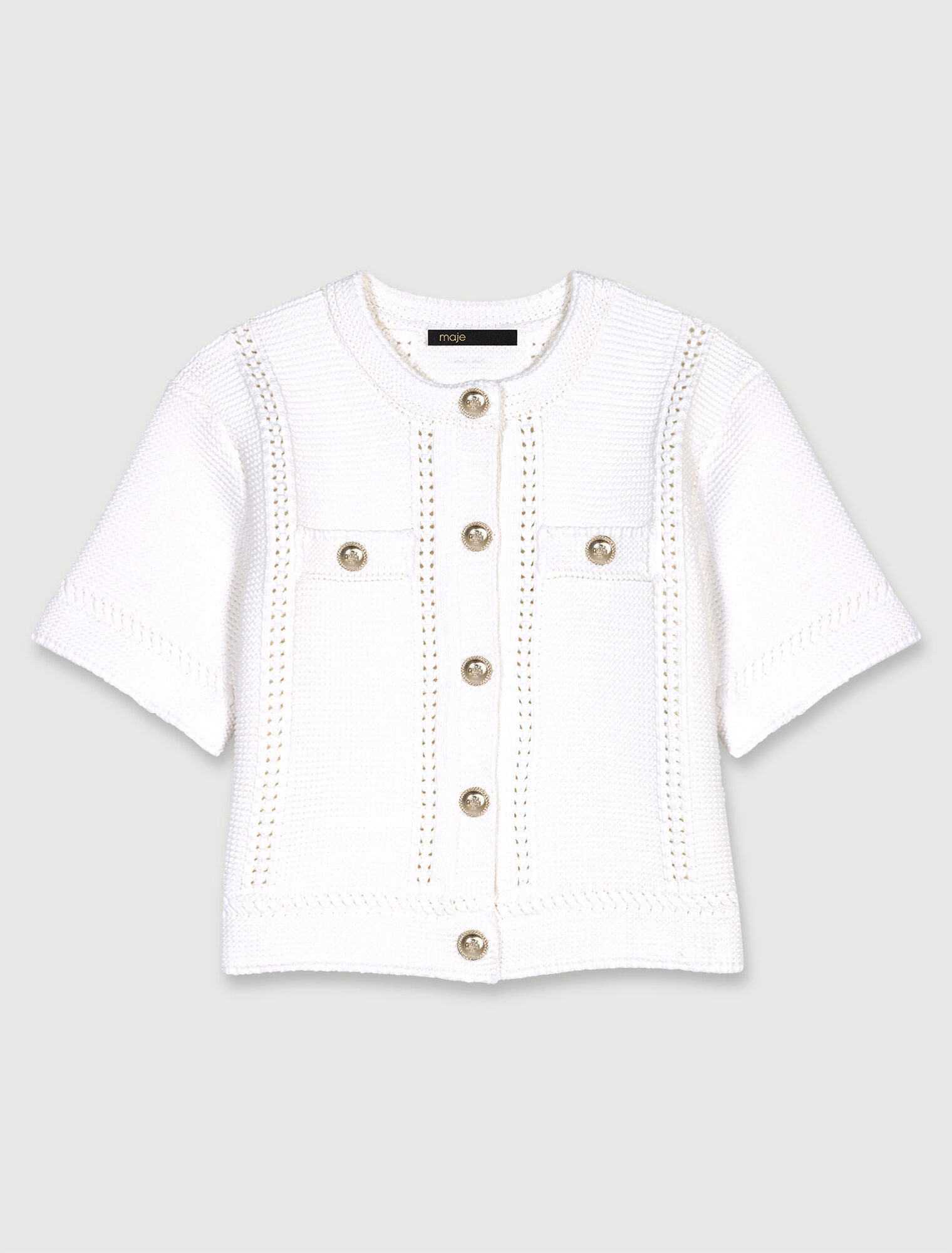 Kurzärmeliger Strickcardigan