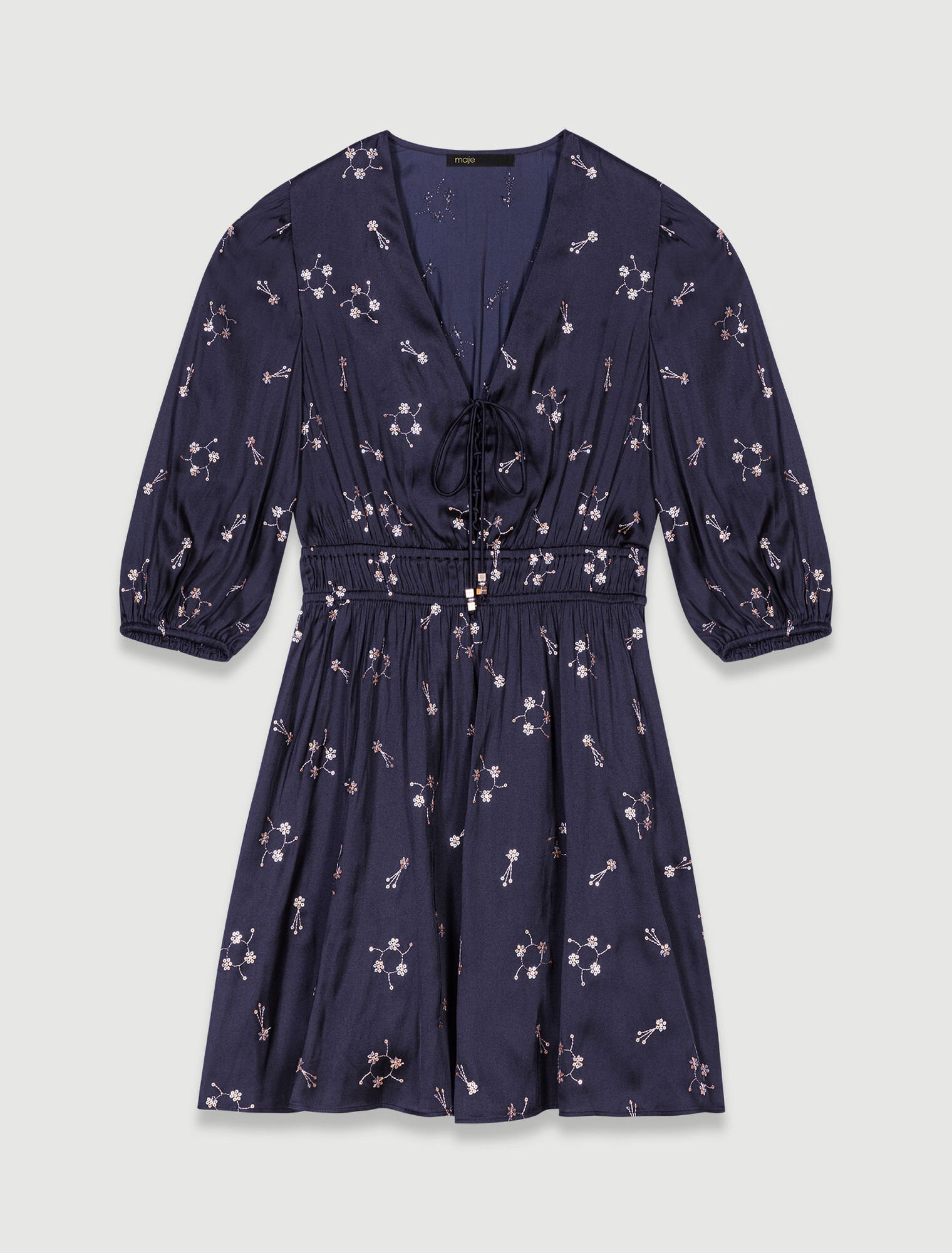 Besticktes Kleid mit Pailletten