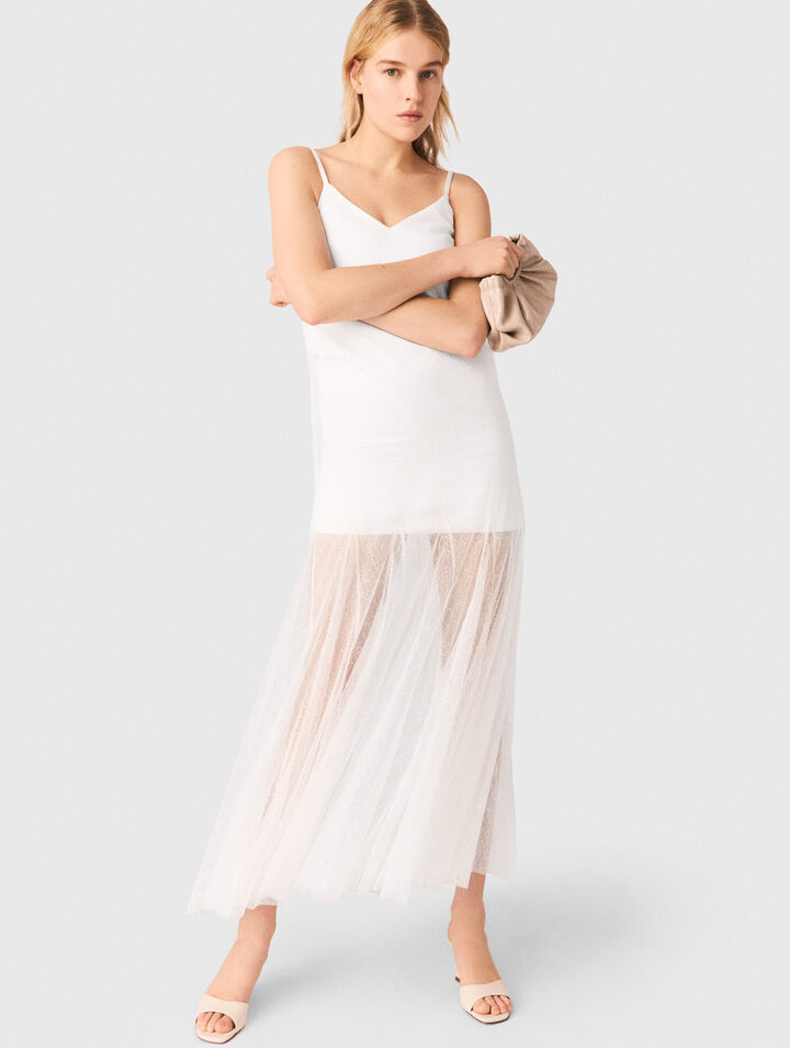 Taftkleid mit Spitze