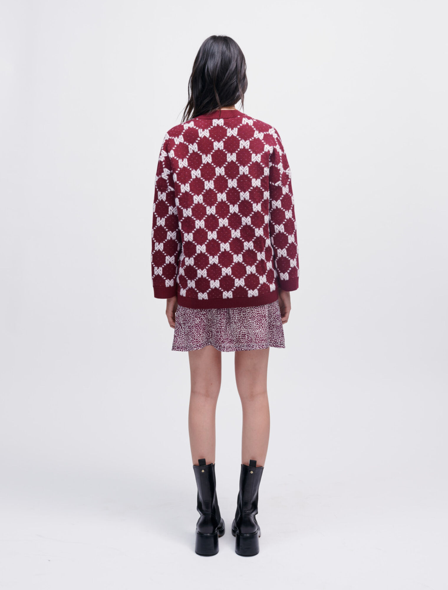 Strickjacke aus Jacquard-Strick Maje