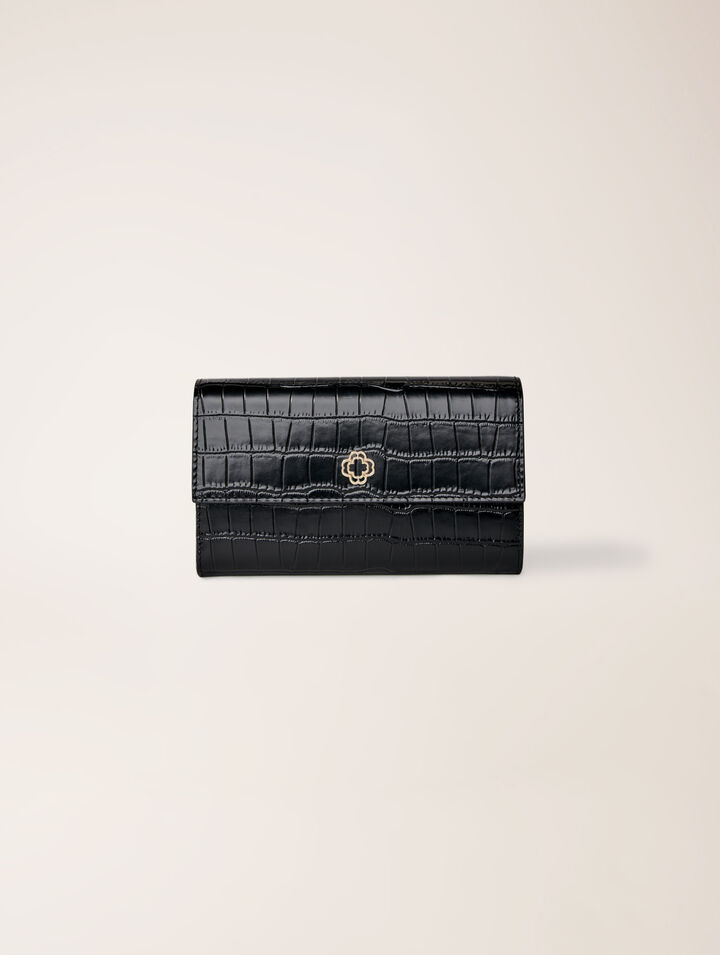 Ledertasche mit Krokoprägung
