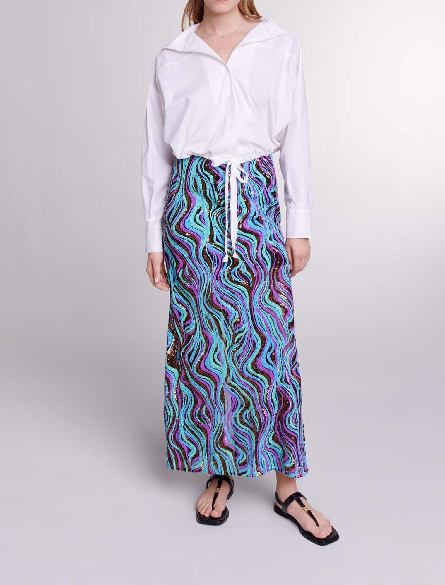 Langer Paillettenrock