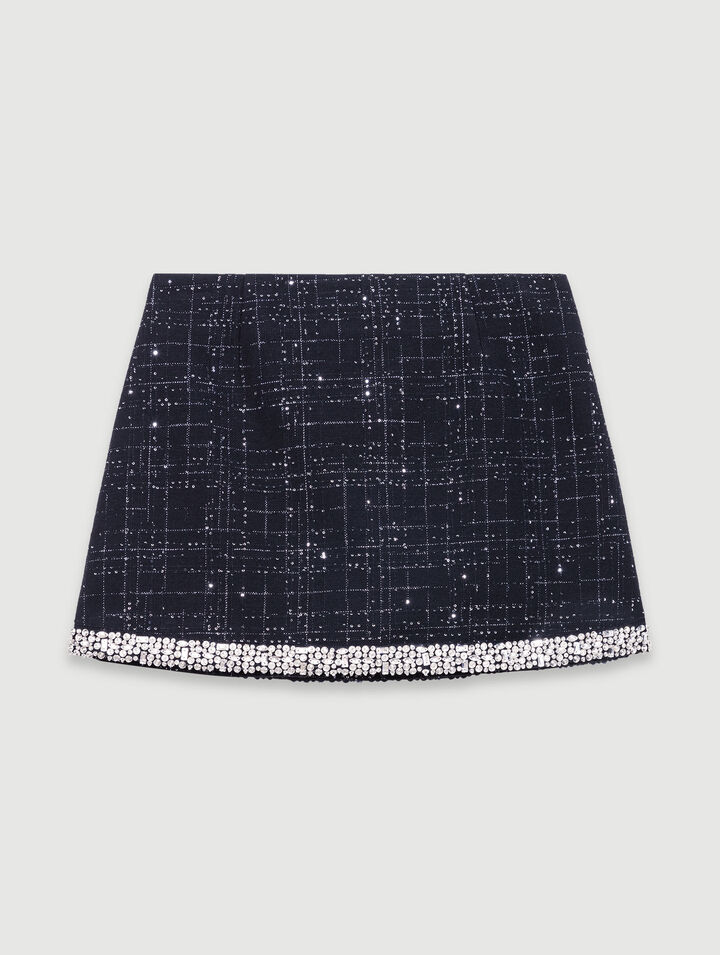 Shorts-Rock mit Pailletten