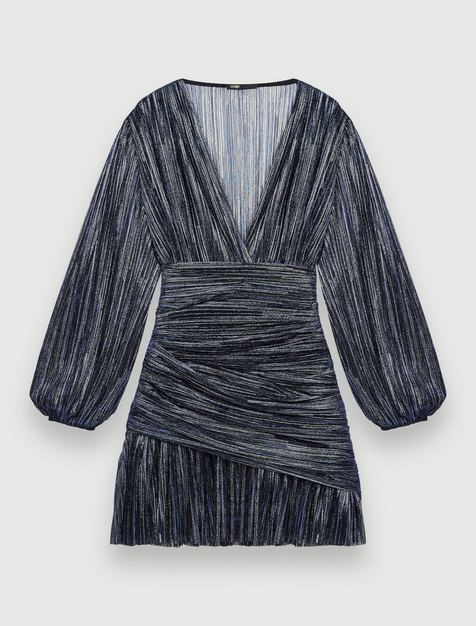 Vollständig drapiertes Kleid aus Lamé