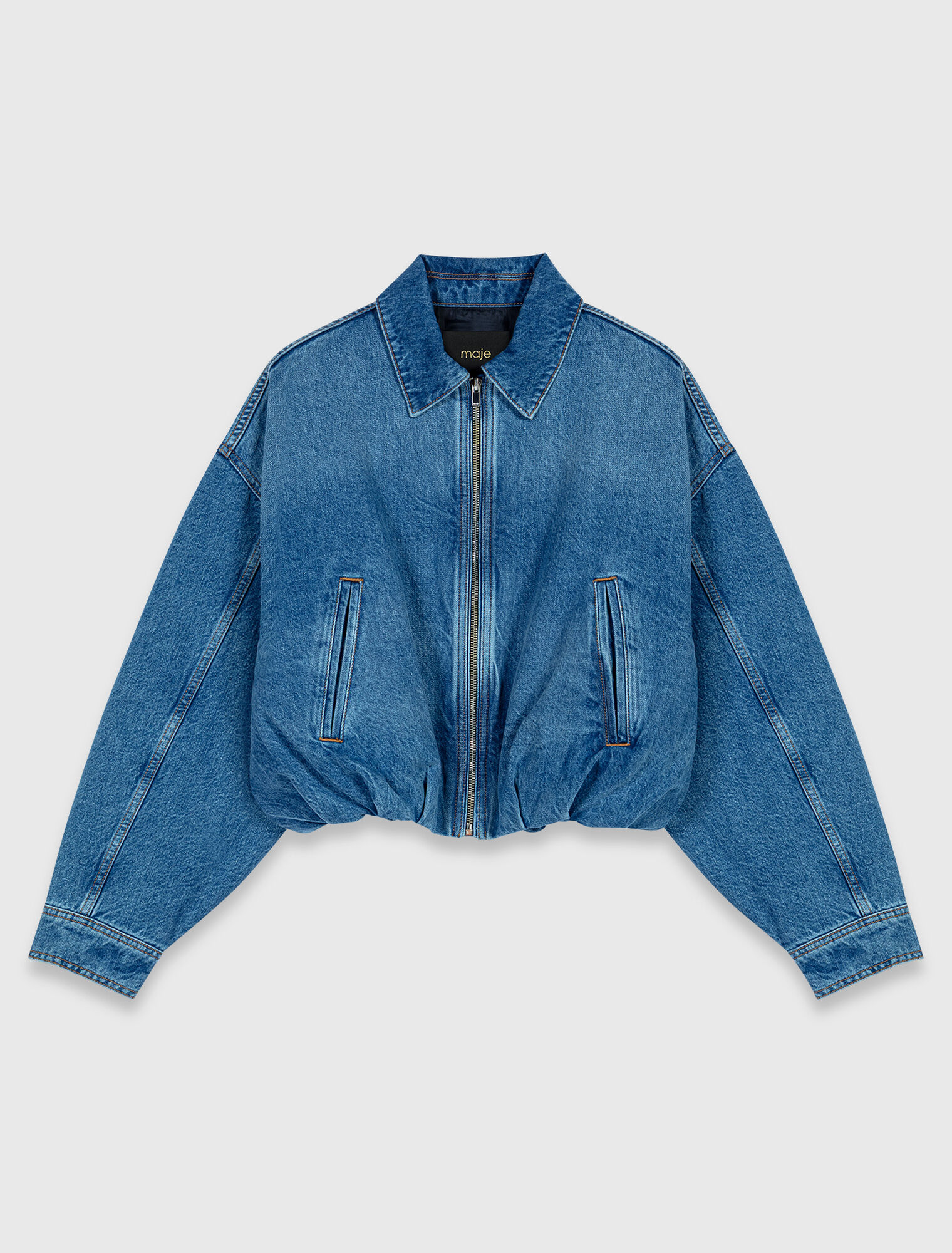Denim-Bomberjacke