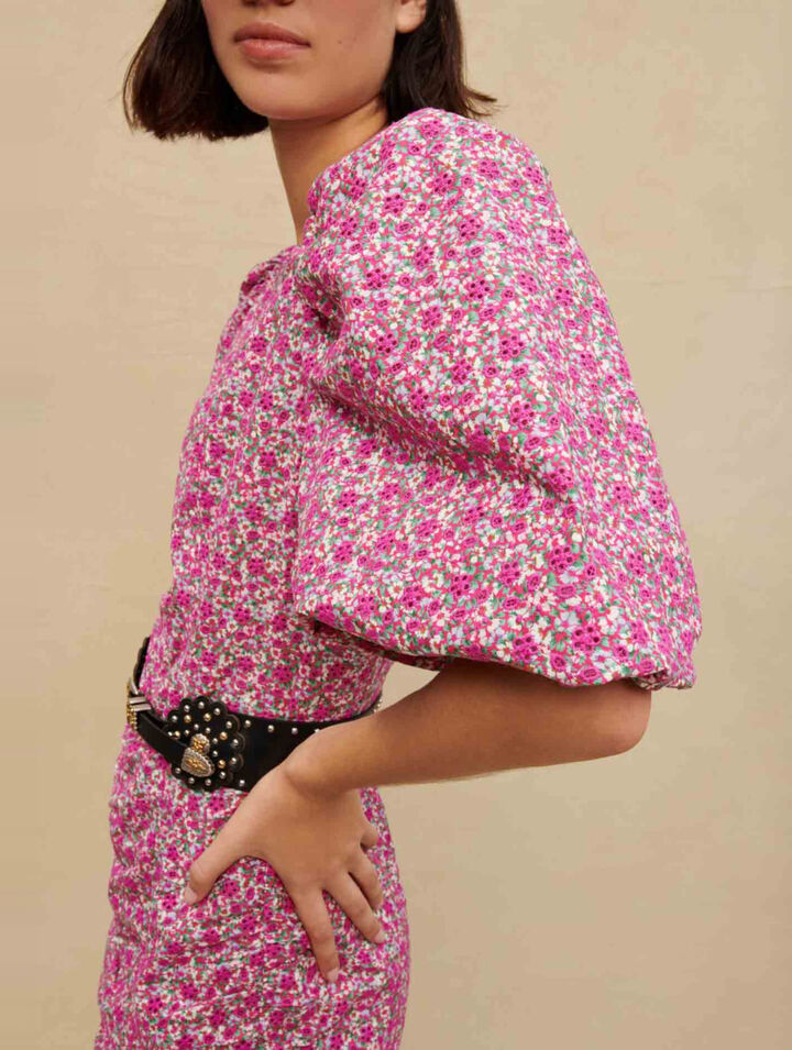 Kurzes Kleid mit Blumenprint