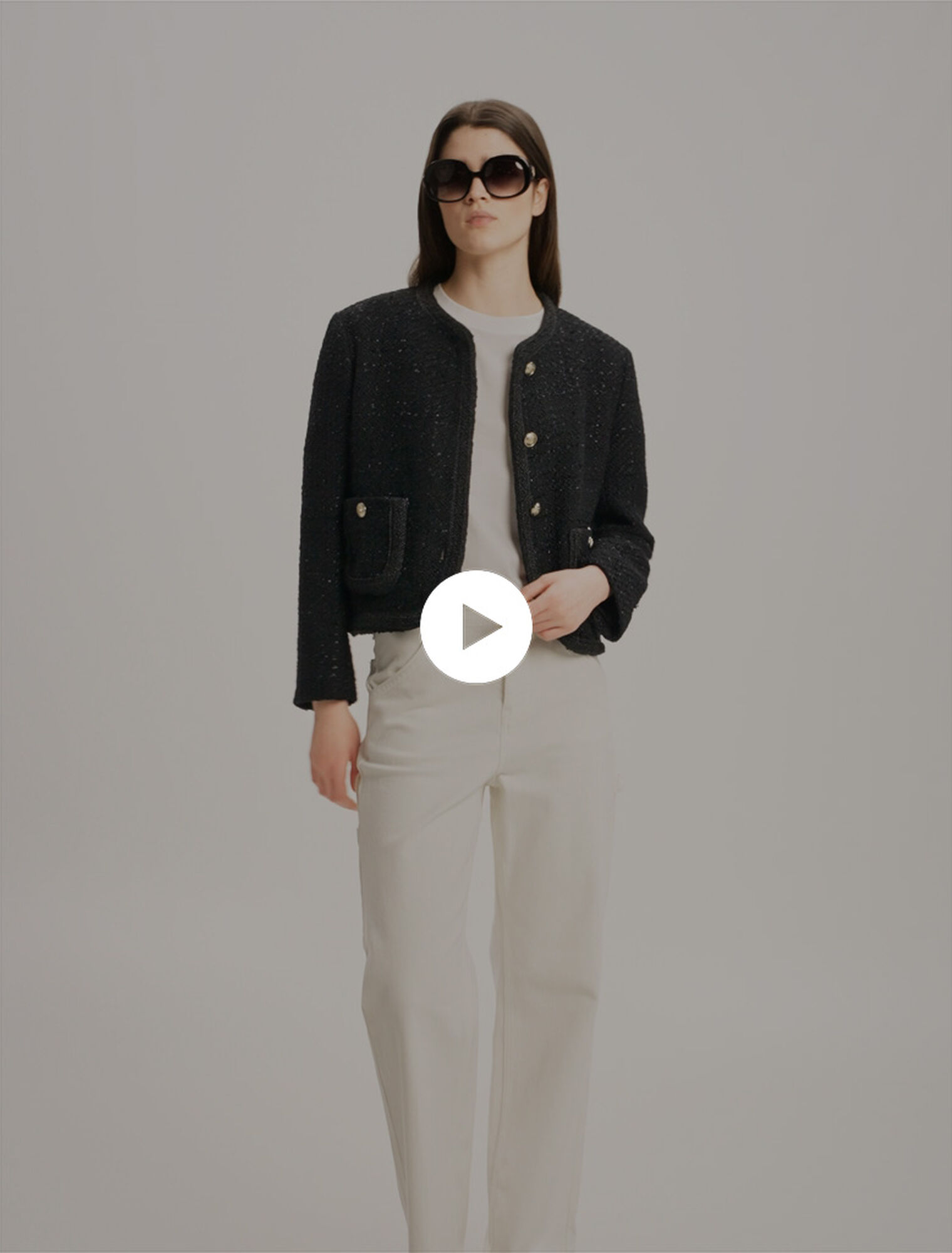 Kurze Tweedjacke