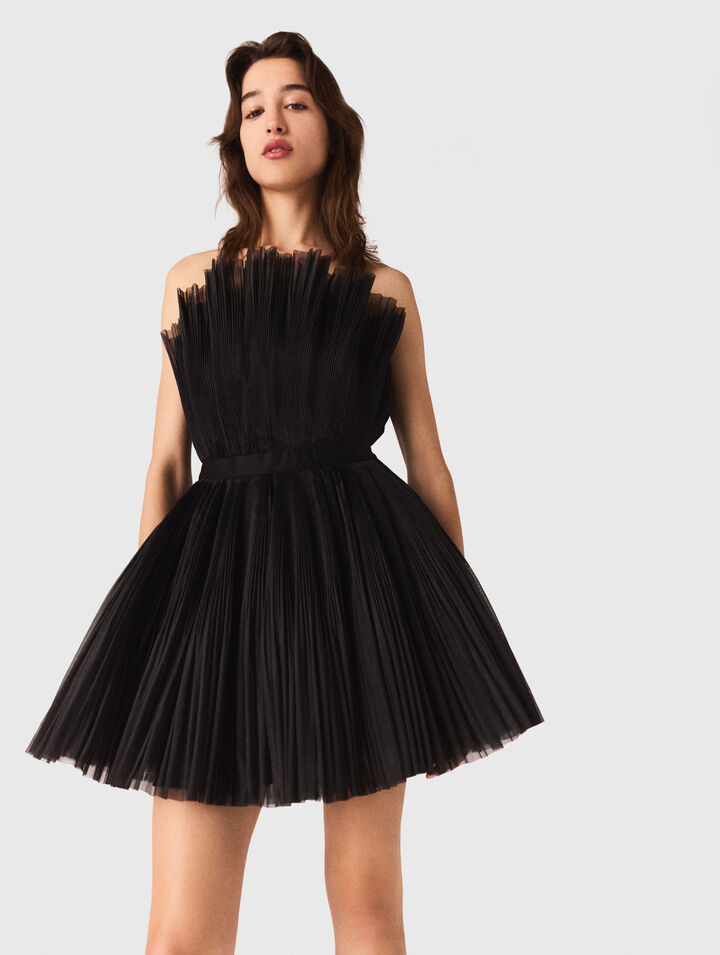 Bustierkleid aus Tüll und Organza