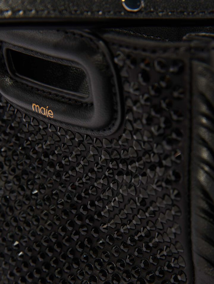 Mini M-Tasche mit Strass