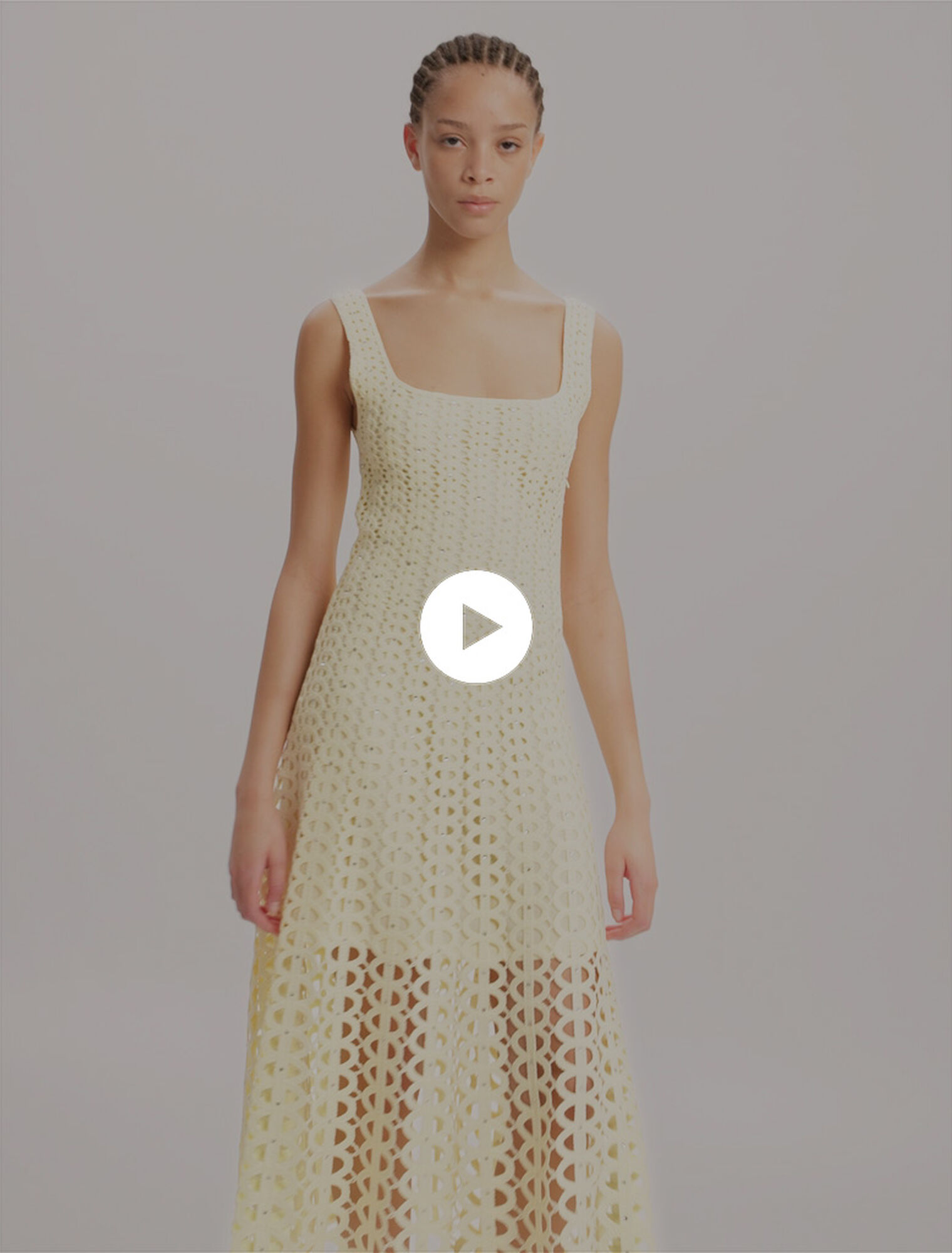 Midi-Häkelkleid mit Strass
