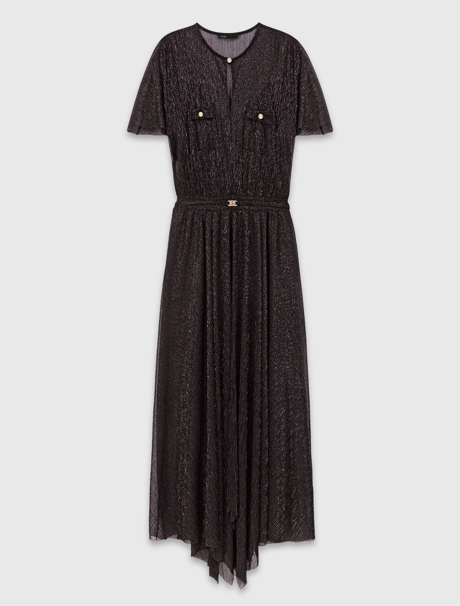 Langes metallisches Kleid