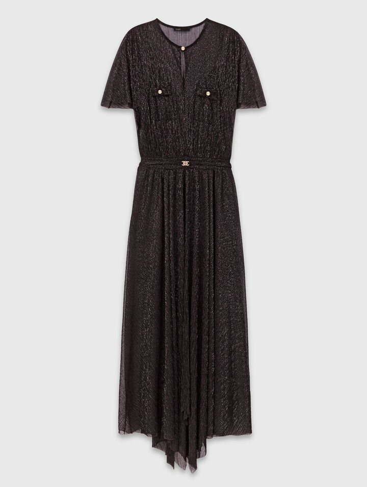 Langes metallisches Kleid