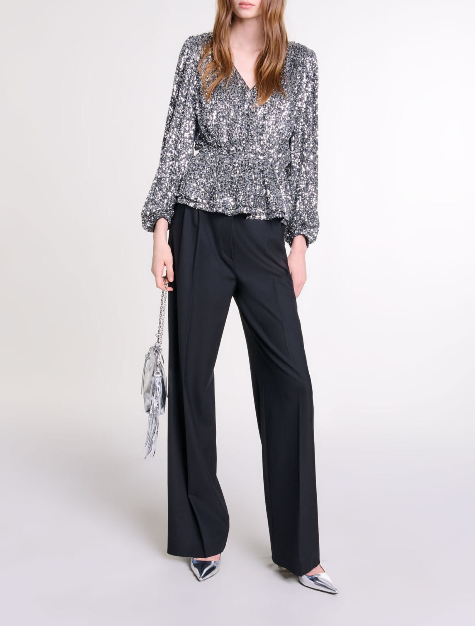 Gesmoktes Pailletten-Top