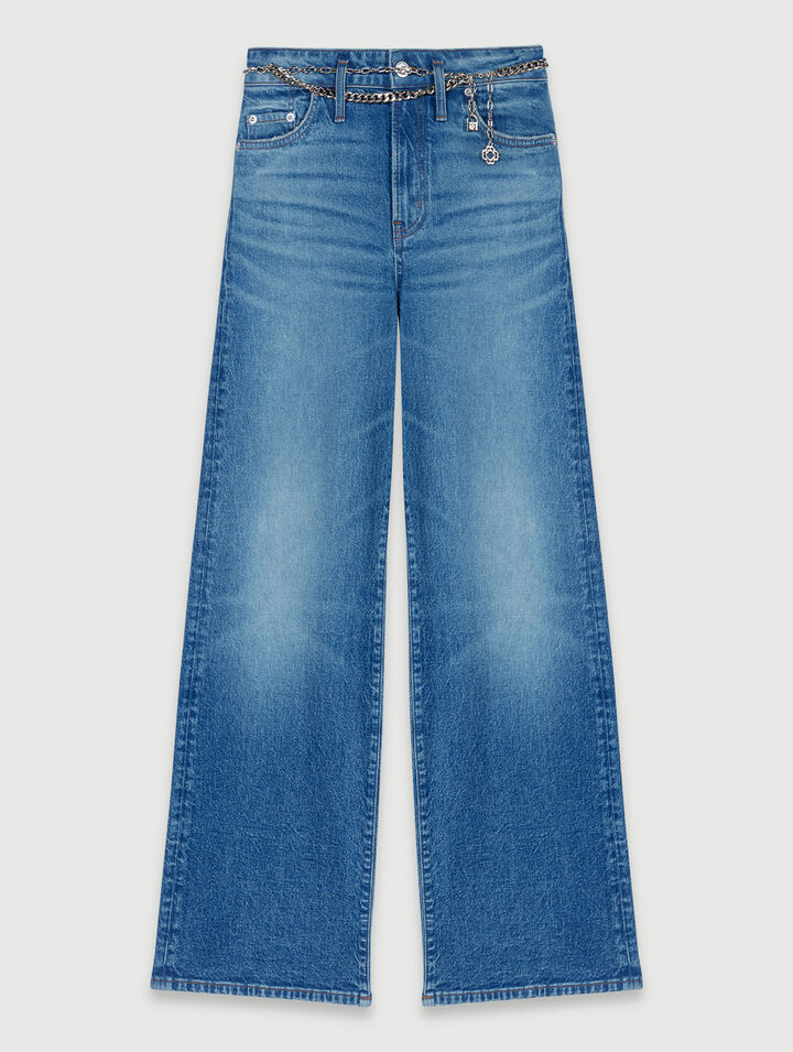 Jeans mit Kettengürtel