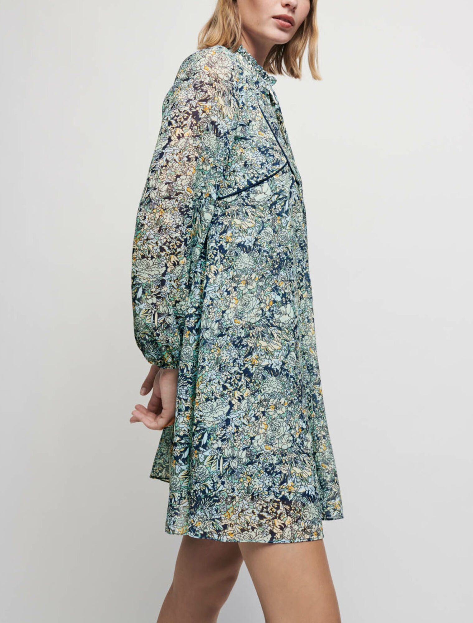Kleid aus bedrucktem Chiffon