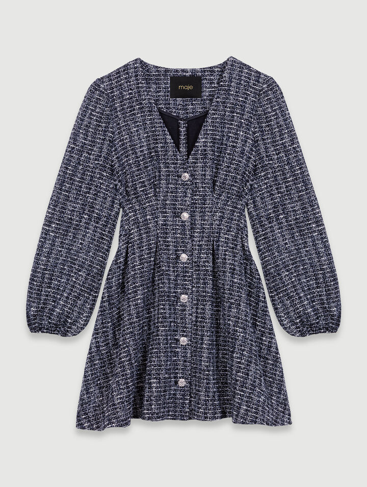 Kurzes Tweedkleid