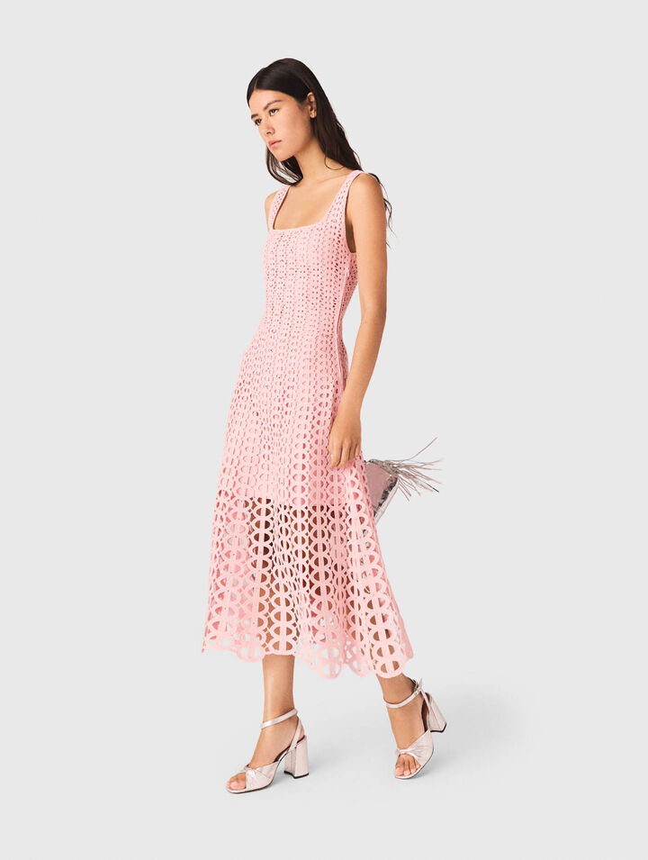 Geh&auml;keltes Midikleid mit Strass