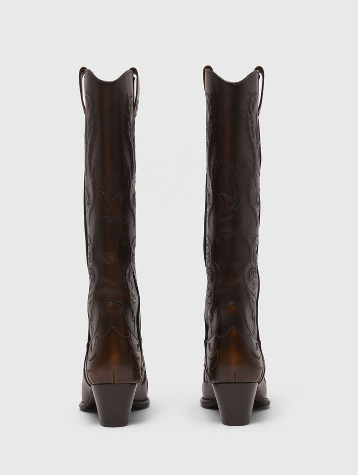 Cowboy-Stiefel aus Leder