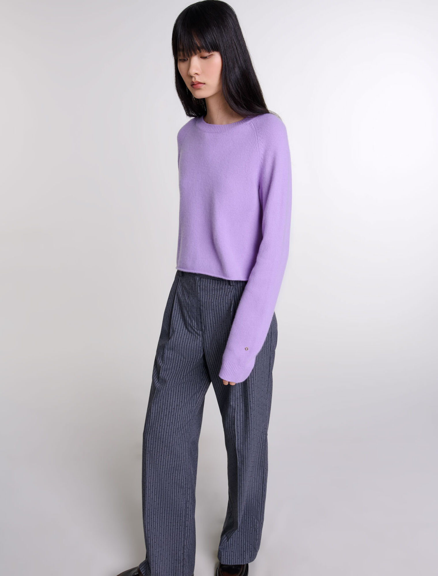 Kurzer Kaschmirpullover