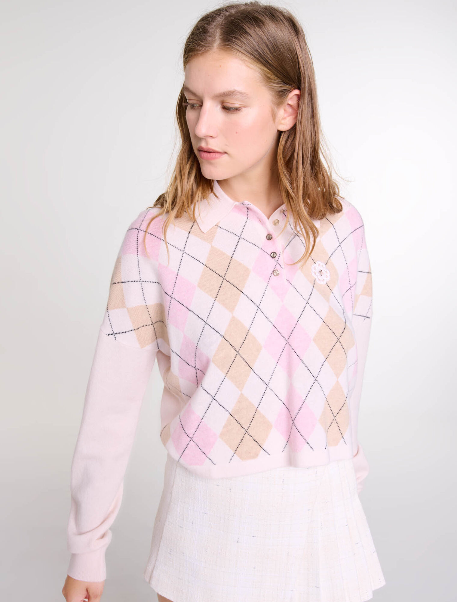 Kurzer Pullover aus Wollgemisch