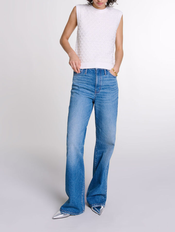 &Auml;rmelloser Strickpullover