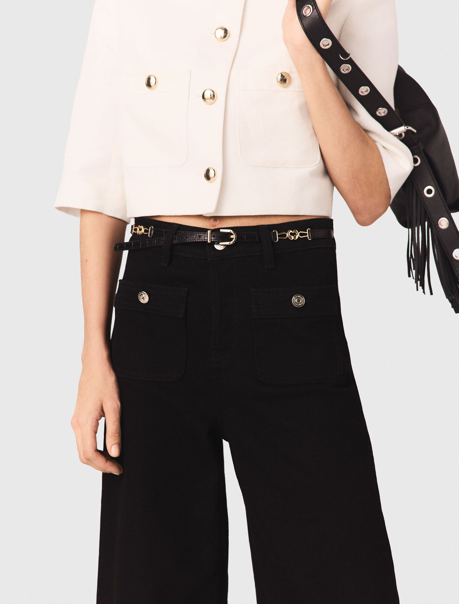 Schmaler Lederg&uuml;rtel, Kroko-Optik