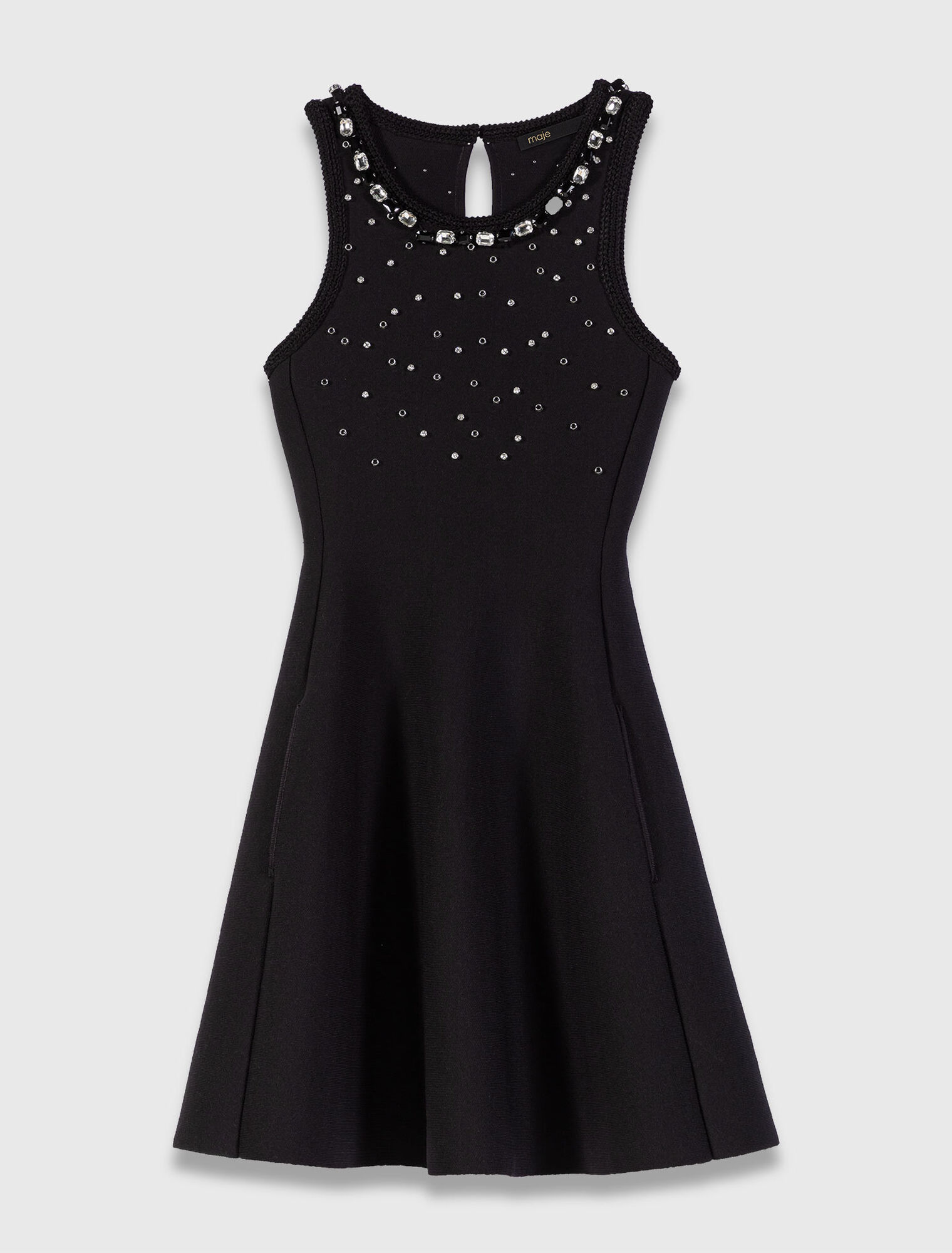 Skaterkleid mit Schmuckdetails