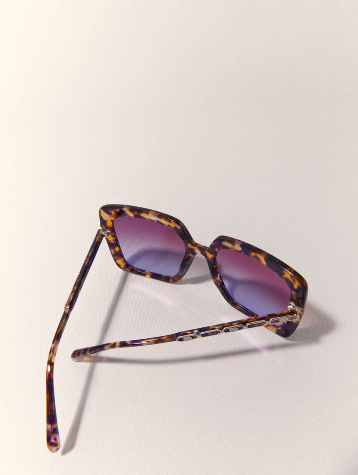 Eckige Sonnenbrille aus Acetat