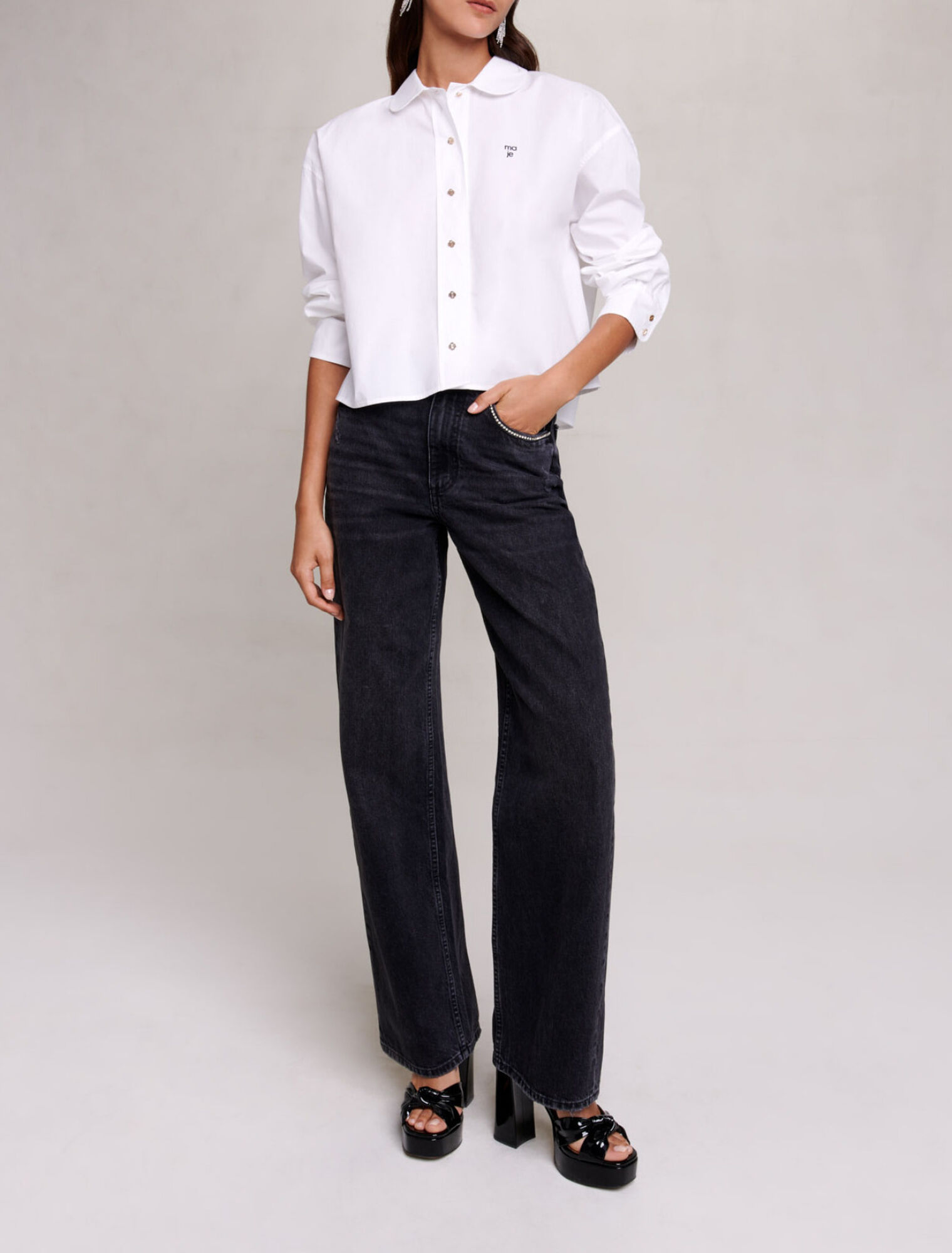 Kurze Bluse aus Baumwolle