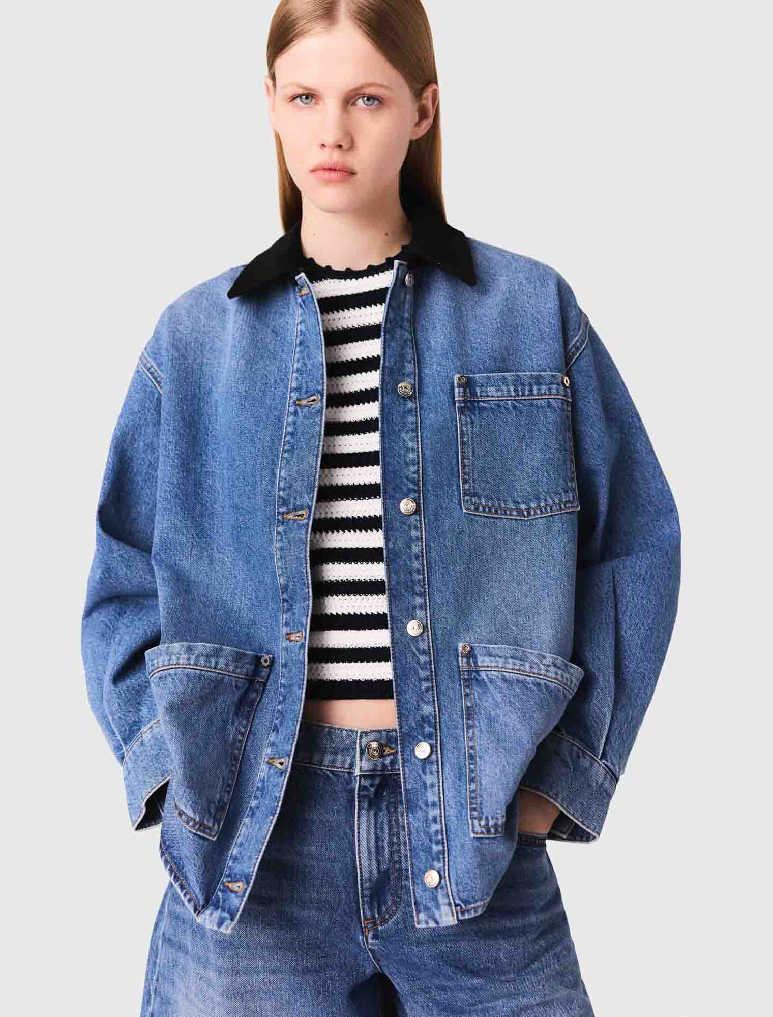 Jacke aus verwaschenem Denim