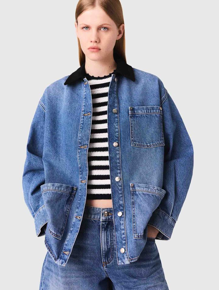 Jacke aus verwaschenem Denim