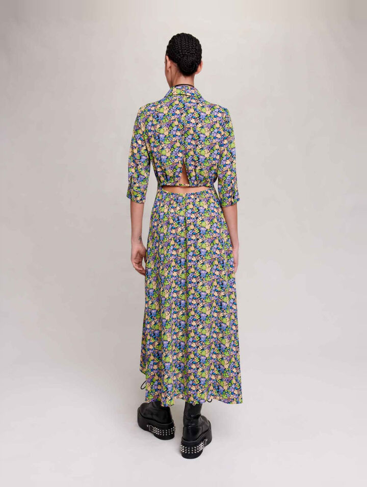 Langes Blumenkleid