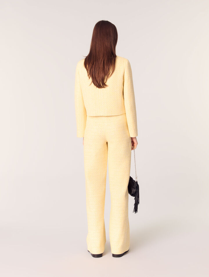 Gerade Tweed-Hose mit Lurex