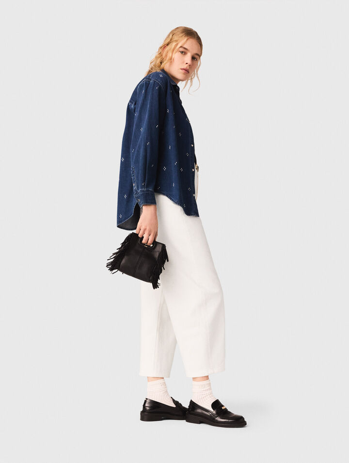 Jeanshemd mit Strass