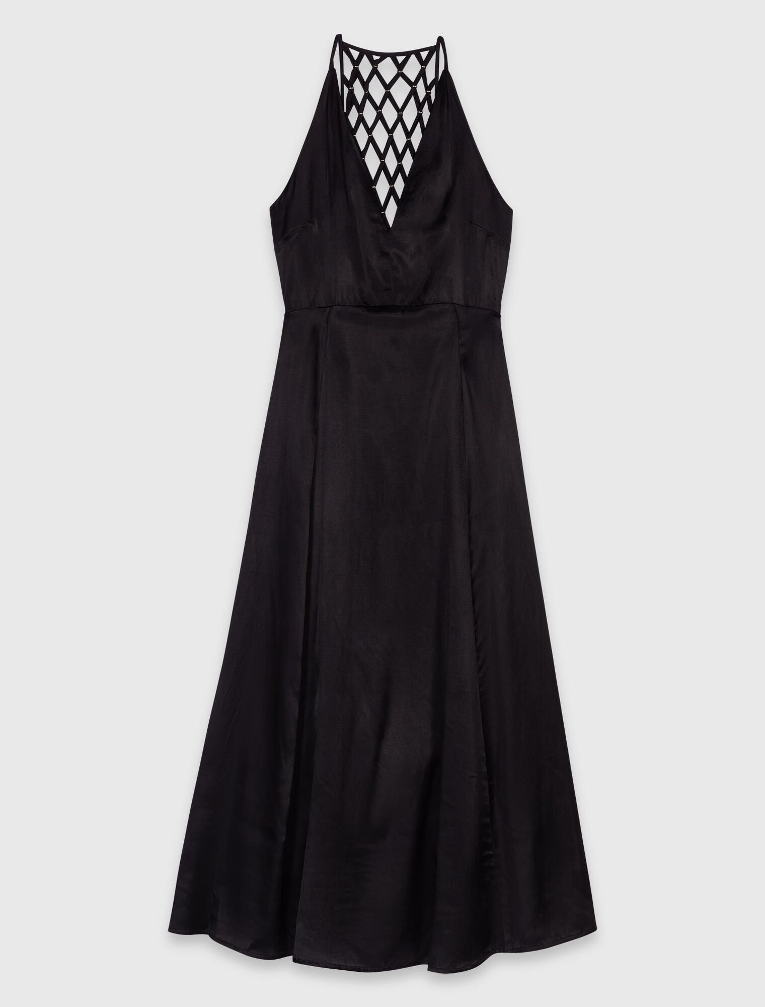 Langes Kleid mit Zopf-Rücken