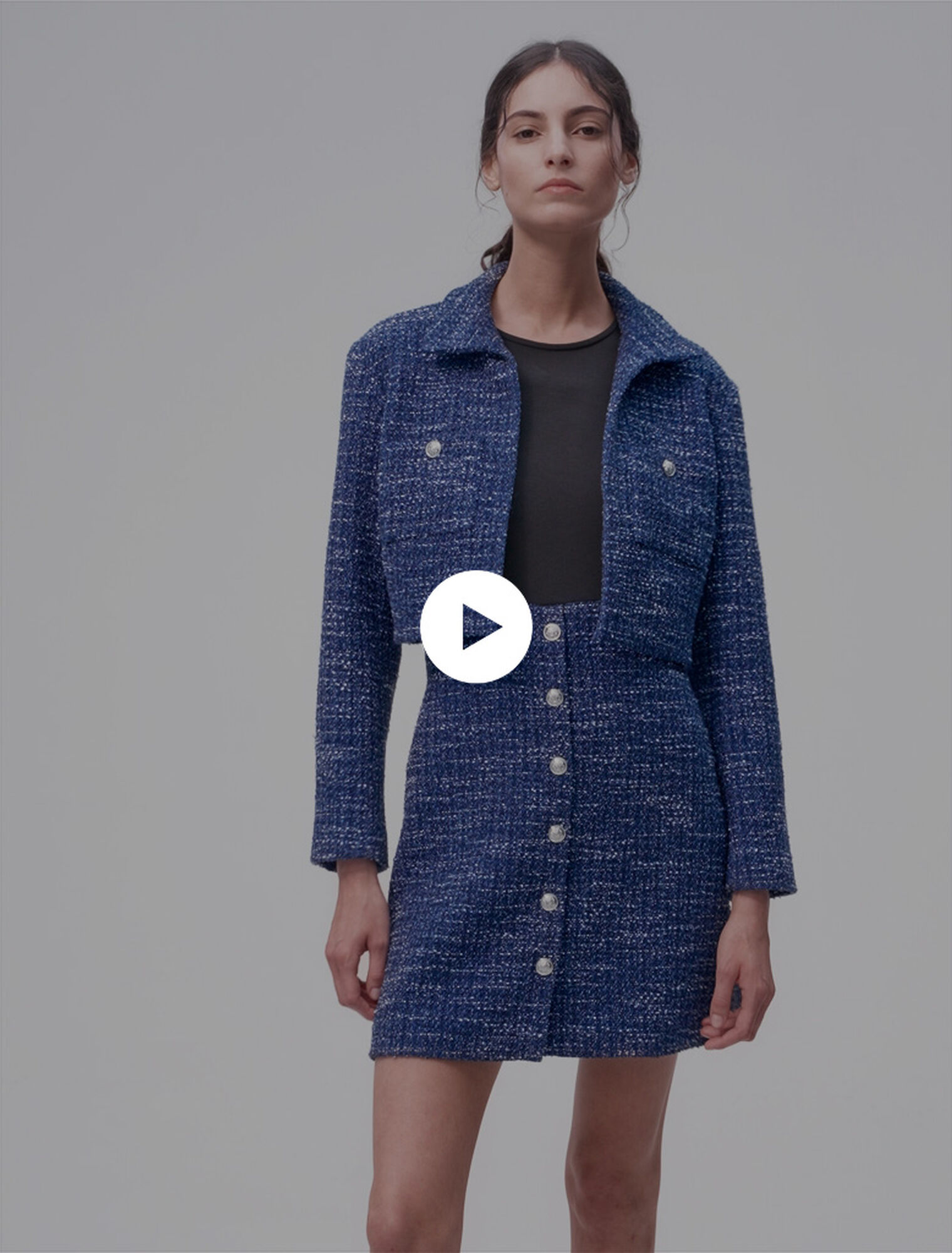 2-in-1 Tweed-Kleid