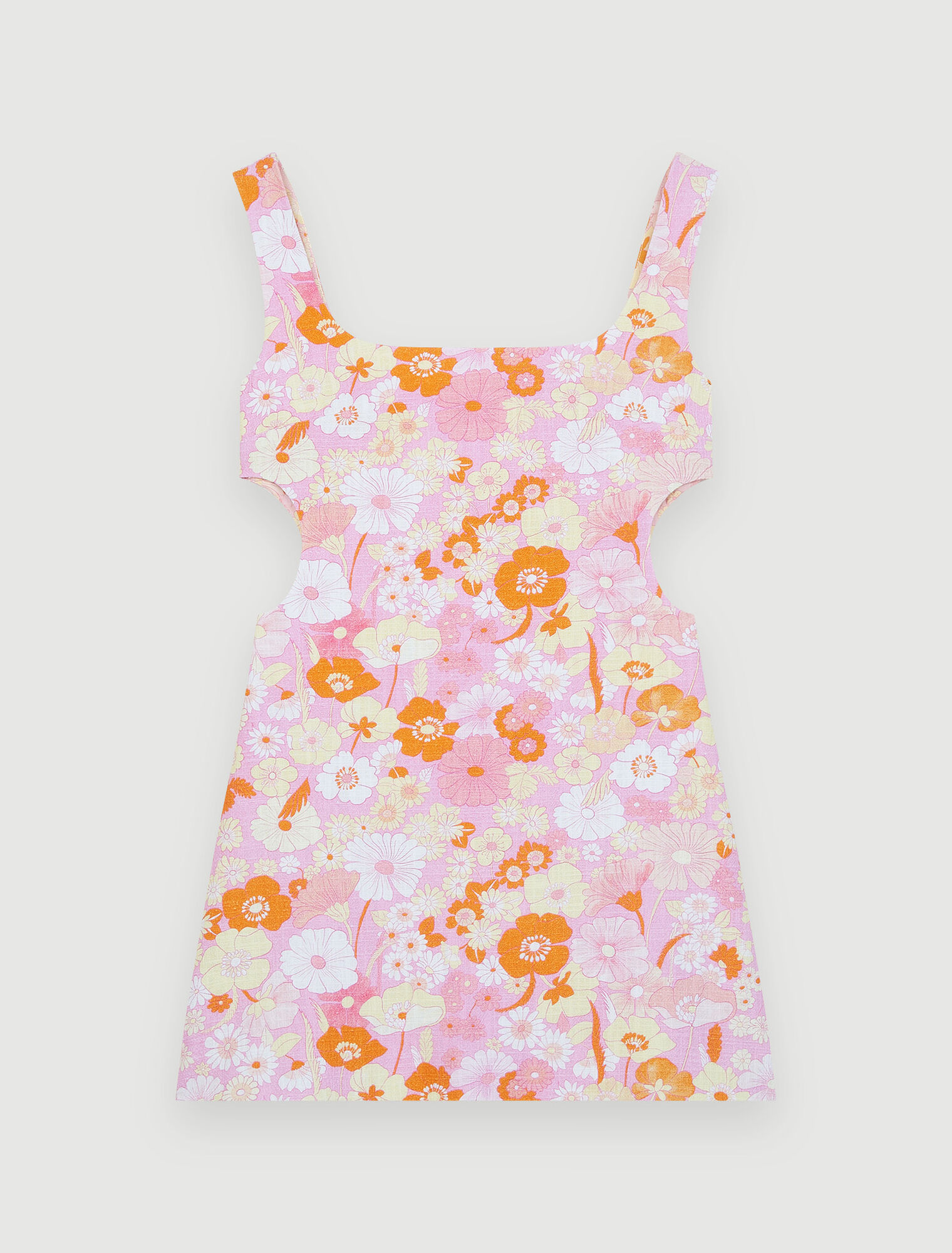 Hängendes Kleid mit Flower-Power-Druck