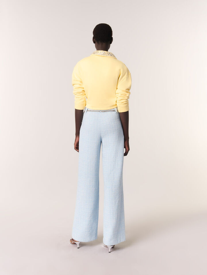 Tweedhose mit Gürtel