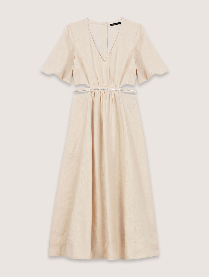 Langes Leinenkleid