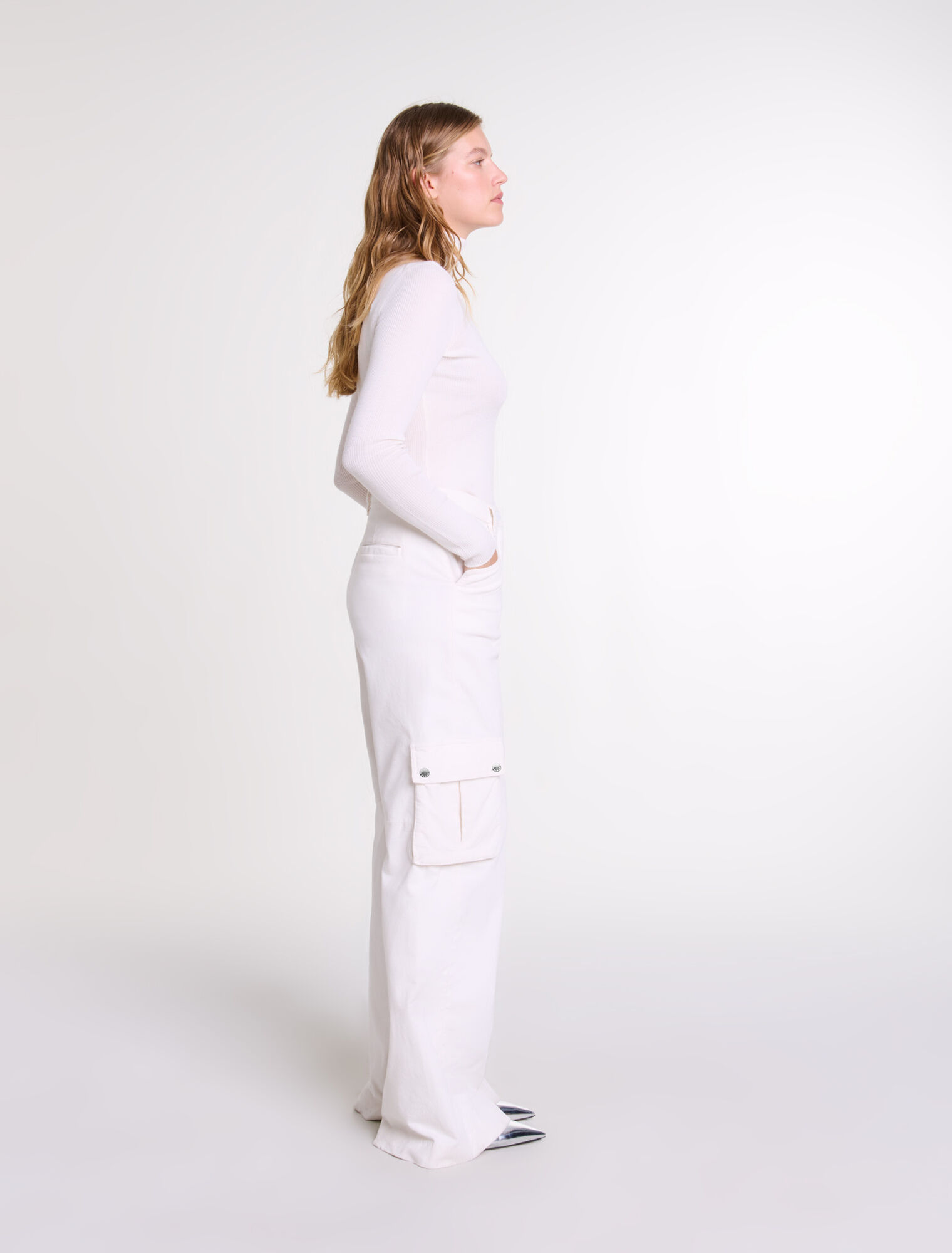 Cargohose aus Velours