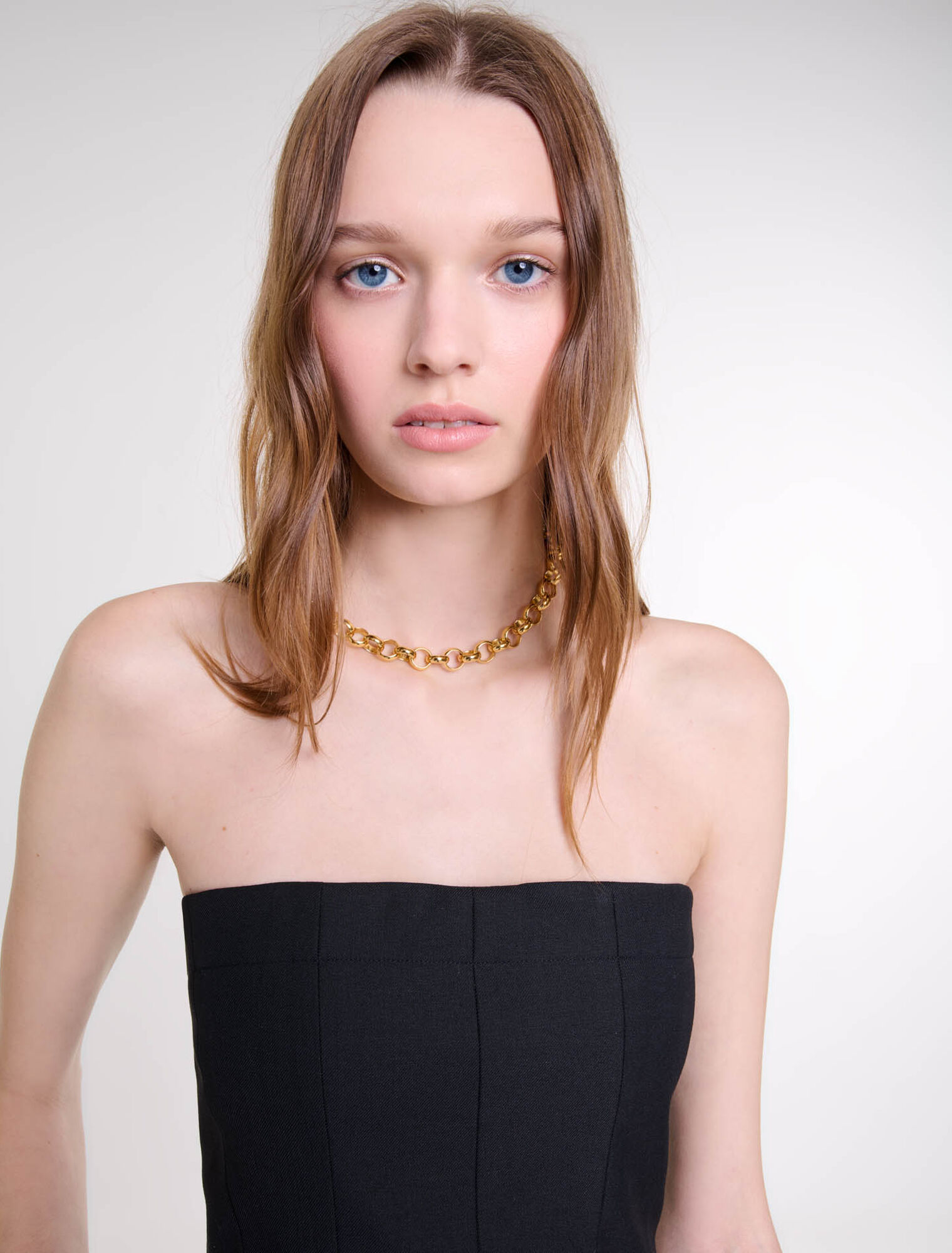 Bustier-Top mit Schößchen