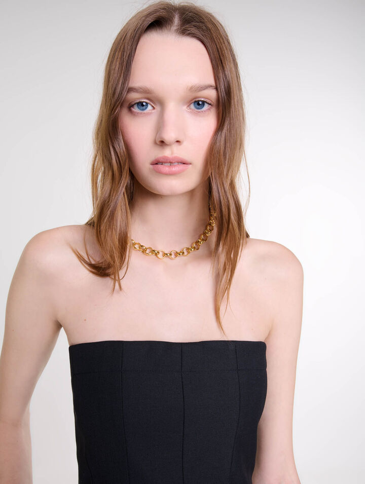 Bustier-Top mit Schößchen