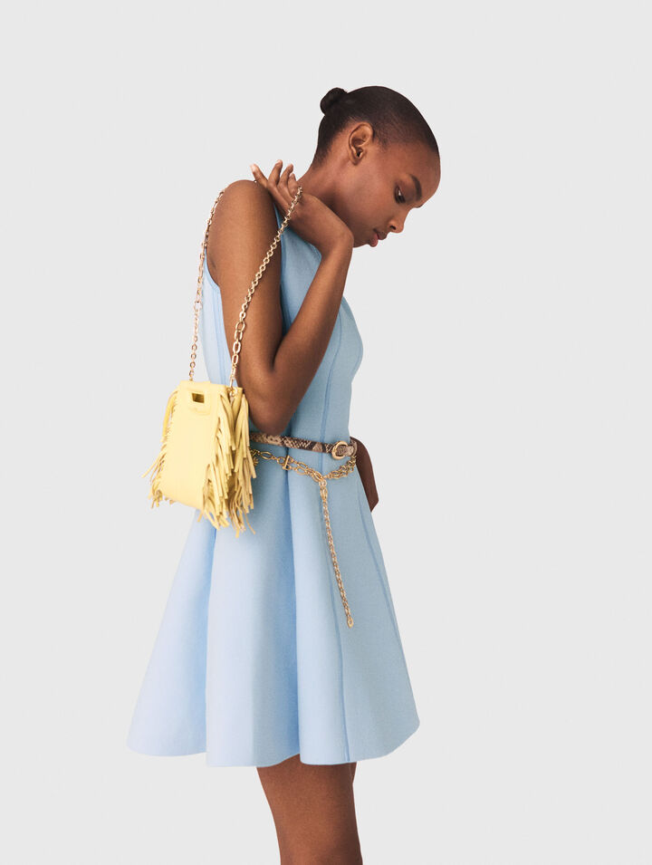 M Mini-Tasche, Craquel&eacute;-Leder matt