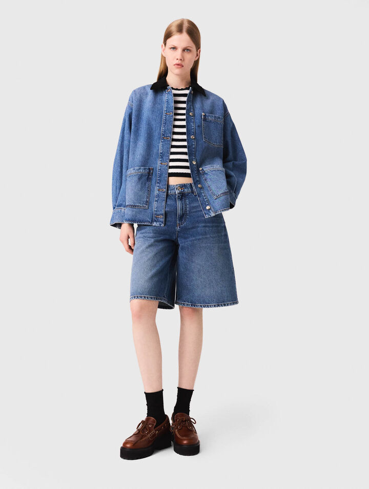 Jacke aus verwaschenem Denim