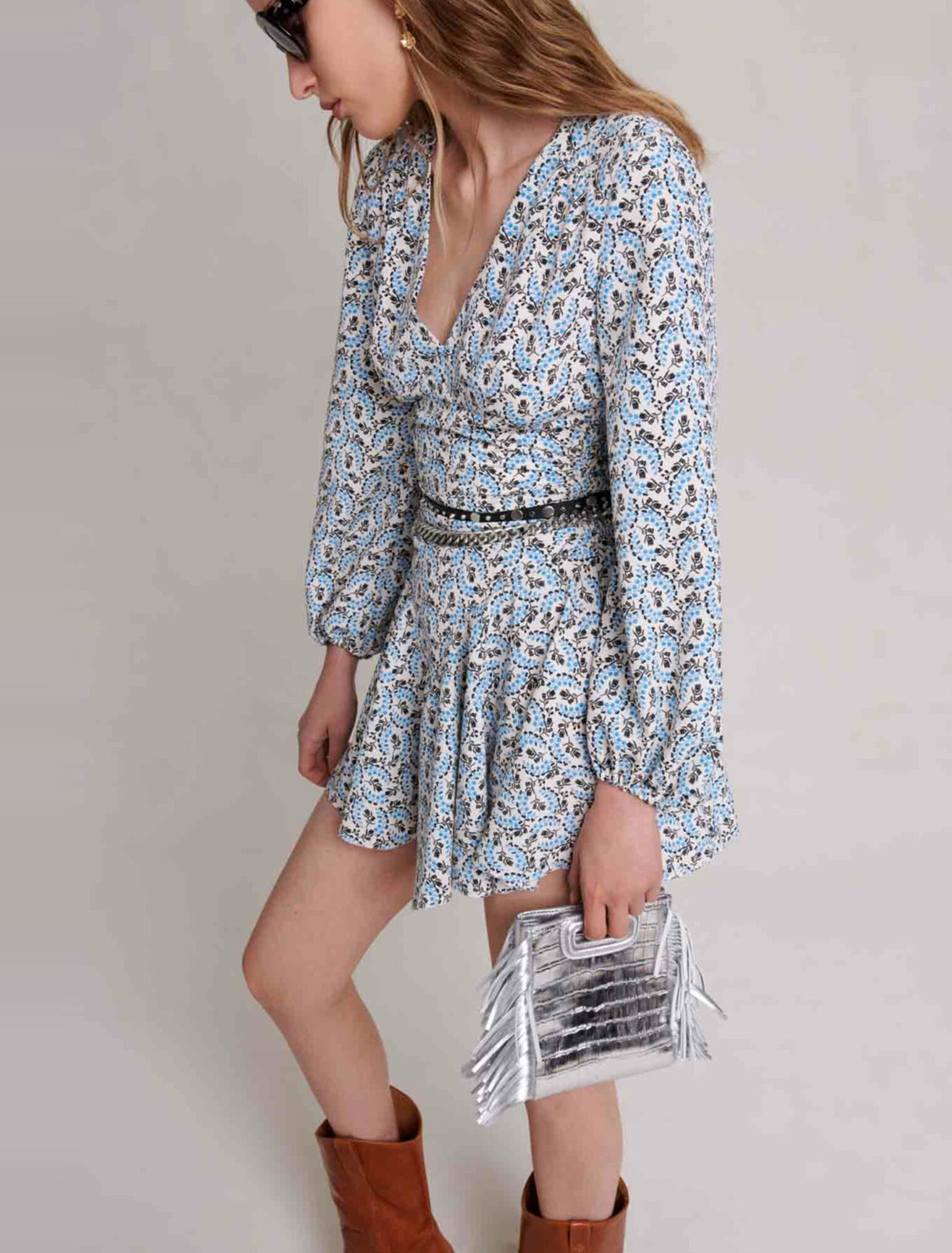 Kurzes Crêpe-Kleid